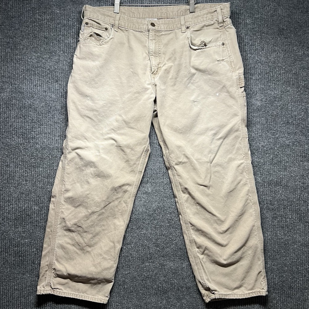 Carhartt Carpenter Pants Men's Size 40x30 B159‎ GKH Loose Fit Distressed Baggy